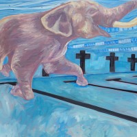 Lap Swim (2015) • 16"x20" • Oil on Canvas •$350