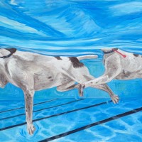 Marlee and Lilly (2015)• 24" x 36" • Oil on Canvas• $