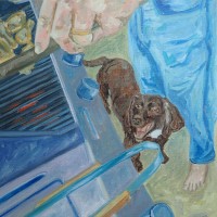 Nelly at the Grill (2016)• 12" x 12" • Oil on Canvas • SOLD