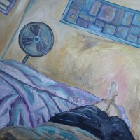 Thank God For The Fan (2016)• 12" x 12" • Oil on Canvas • $150