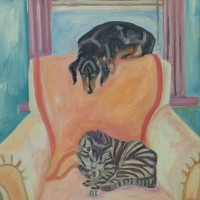 Bitz and Dewey (2016)• 12" x 12" • Oil on Canvas • $150 SOLD