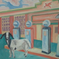 Fill Her Up! Candy Land Station, Grinnell, IA (2016)• 12" x 12" • Oil on Canvas • SOLD