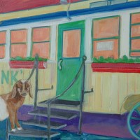 Morning Coffee at Hanks's: Lanesboro (2016)• 12" x 24" • Oil on Canvas • $250
