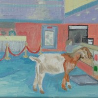 "Junior Mints and Sour Patch Kids Please" (2016)• 6" x 12" • Oil on Canvas • $100